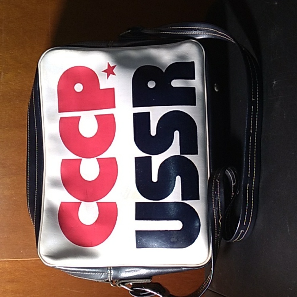 Rare Vintage CCCP USSR RUSSIA Olympic Sports Bag Tote  80s